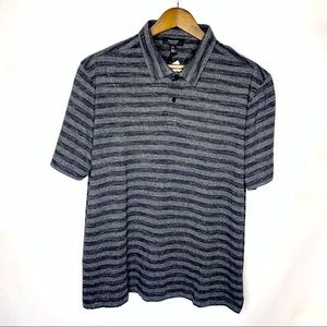 Nordstrom Men's Shop Short Sleeve Mini Stripe 2 Button Polo Size XL NWT